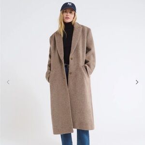 Rumored oatmeal heathered Tan Wool Sinatra Coat